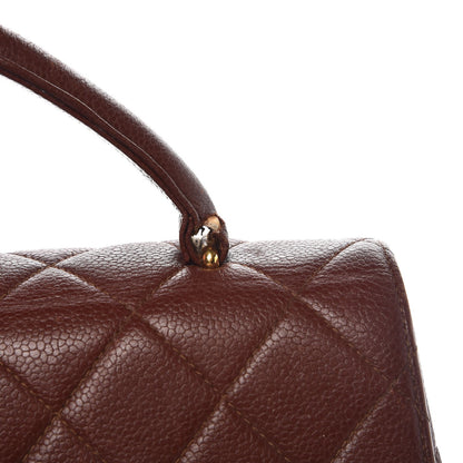 Chanel Caviar Quilted Jumbo Kelly Flap Brown 16 of 22