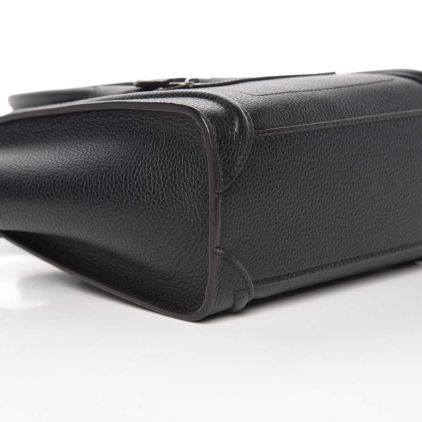 Drummed Calfskin Nano Luggage Black
