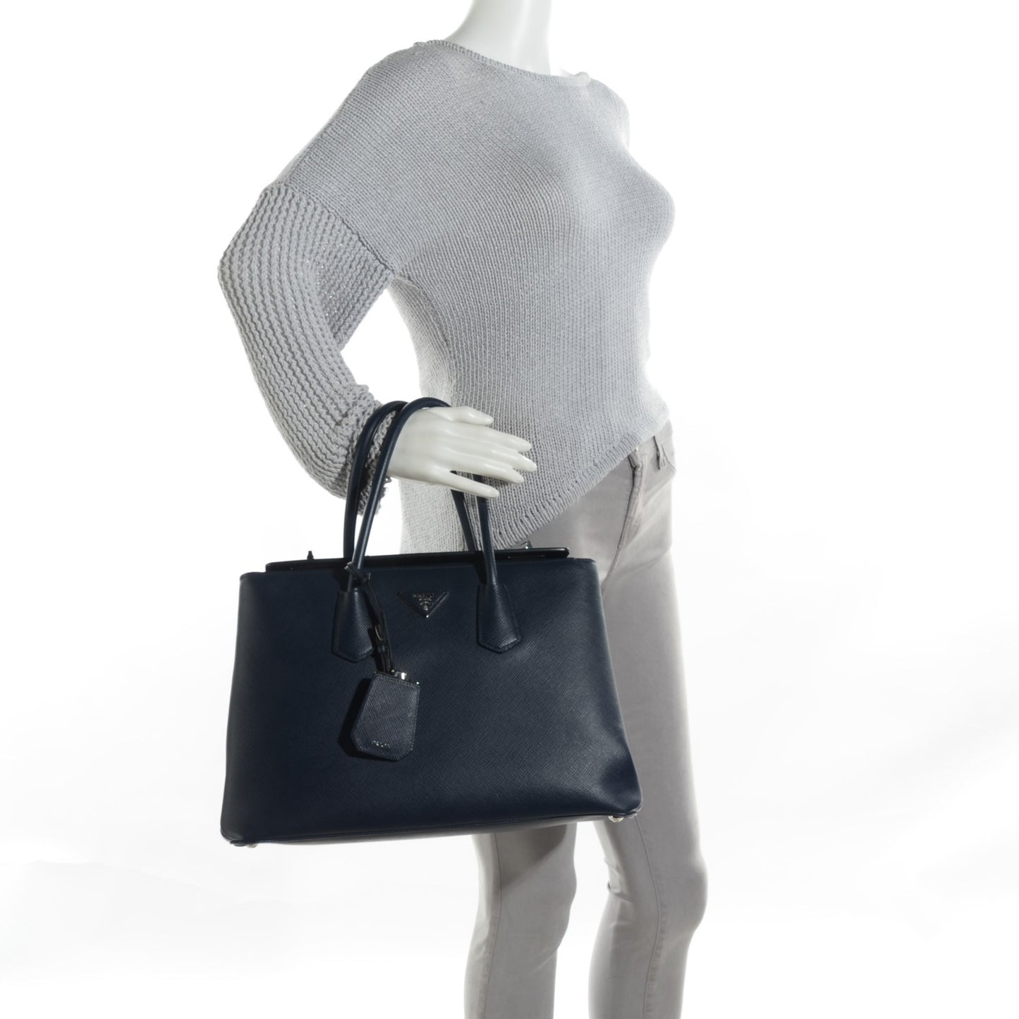 Saffiano Cuir Twin Tote Baltico