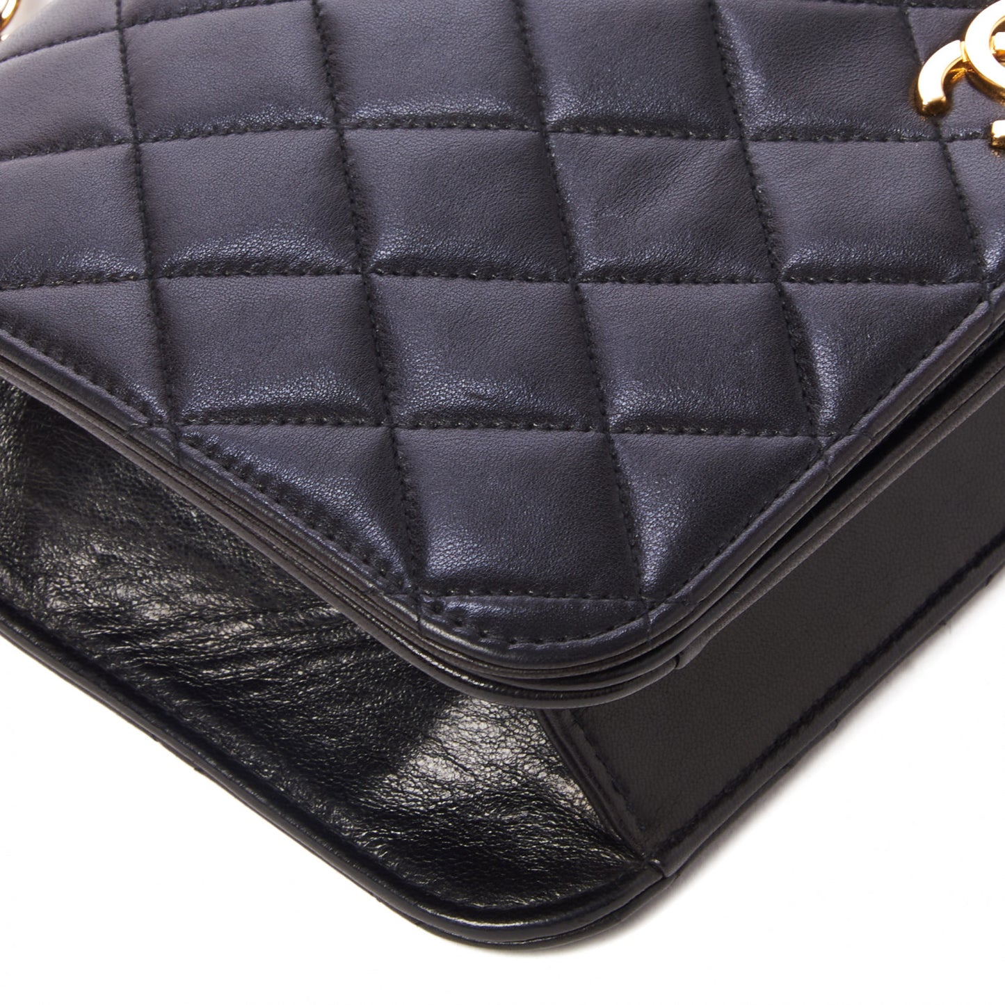 Lambskin Quilted Small Single Flap Black