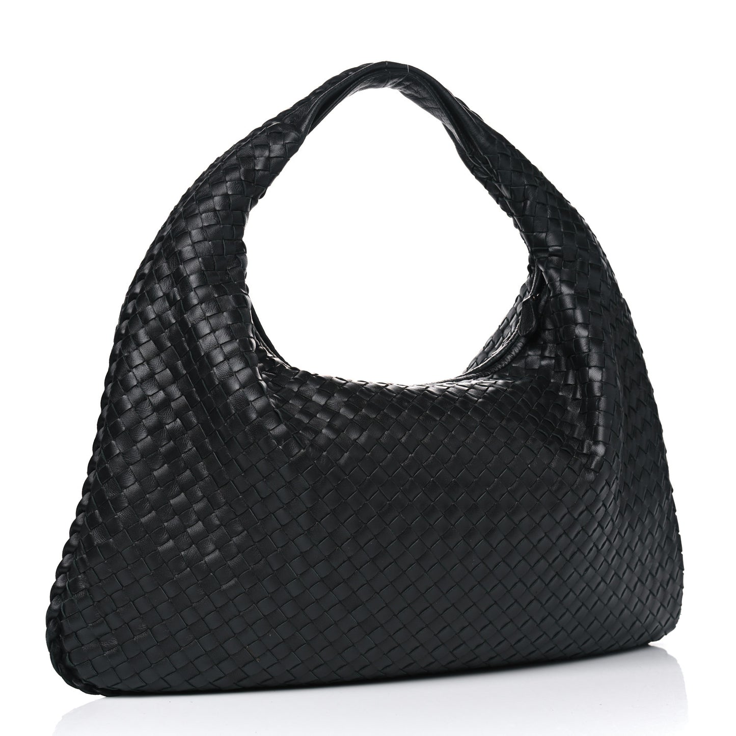 Nappa Intrecciato Large Veneta Hobo Black
