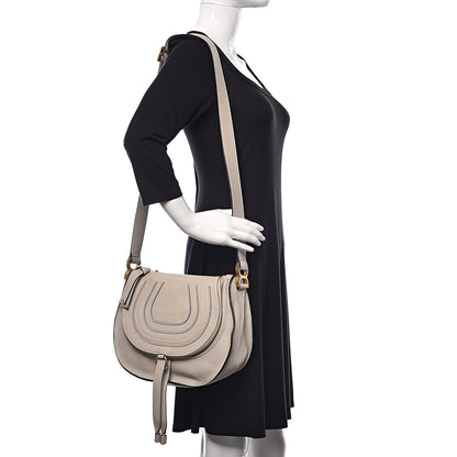 Chloe Calfskin Medium Marcie Round Zip Crossbody Bag Angora Beige 2 of 10