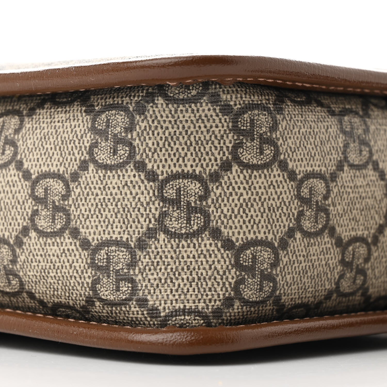 Gucci GG Supreme Monogram Azalea Calfskin Mini Retro Interlocking G Shoulder Bag Beige Ebony Brown Sugar 10 of 11