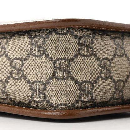 Gucci GG Supreme Monogram Azalea Calfskin Mini Retro Interlocking G Shoulder Bag Beige Ebony Brown Sugar 10 of 11
