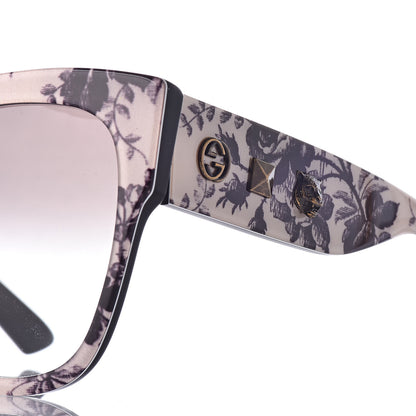 Gucci Acetate Herbarium Print Square Frame Sunglasses GG0059S White 7 of 7