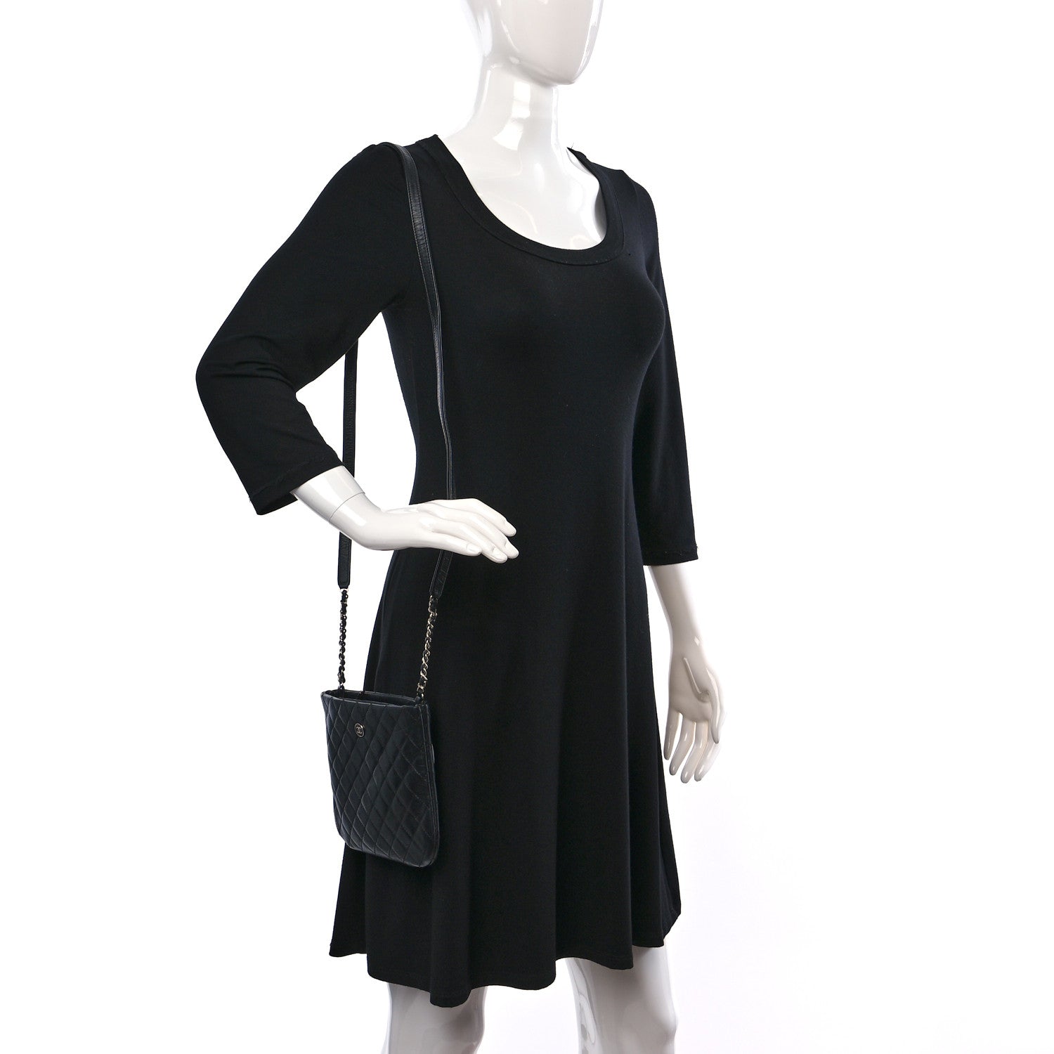 Chanel Aged Calfskin Quilted Crossbody Bag Black 2 of 9