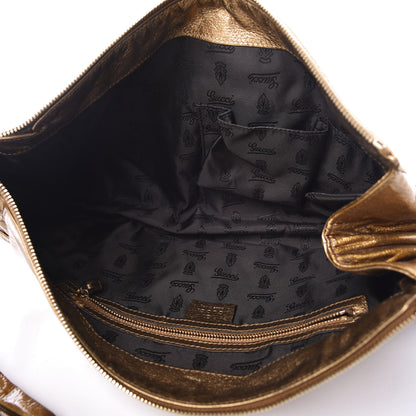 Gucci Patent Hysteria Large Clutch Metallic Gold 4 of 12