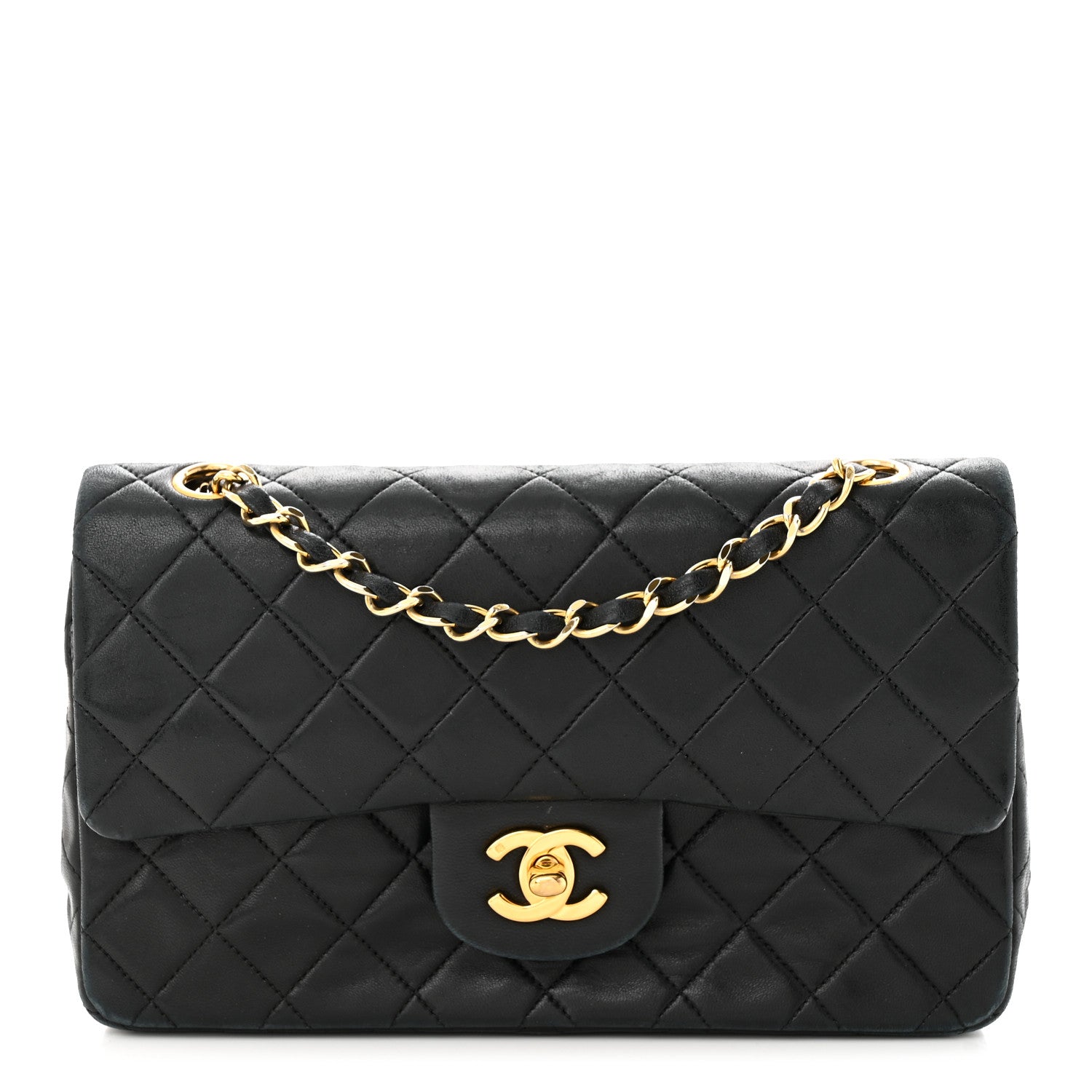 Chanel Lambskin Quilted Small Double Flap Black 1 of 14