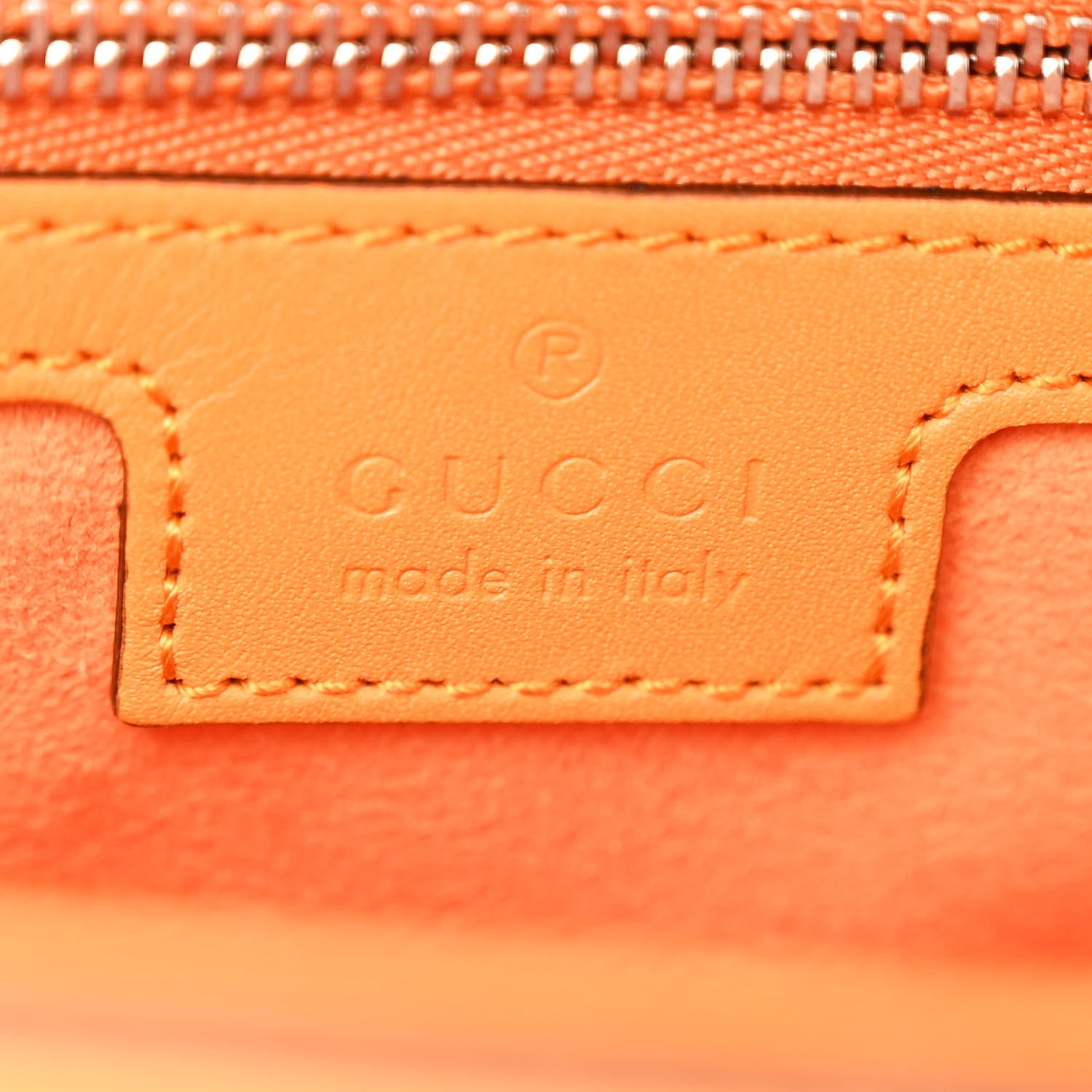 Gucci Senna Calfskin Petite GG Top Handle Shoulder Bag Orange 6 of 12
