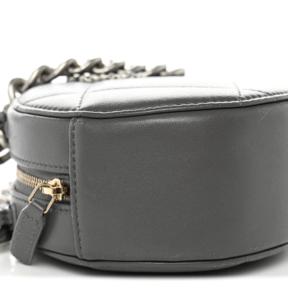 Chanel Lambskin Quilted Chanel 19 Round Clutch With Chain Grey 9 of 10