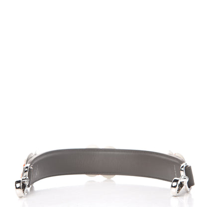 Fendi Vitello Dolce Nappa Flowerland Studded Mini Strap You Carbone Arancio Multicolor 2 of 4