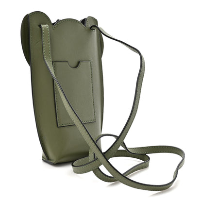 Loewe Calfskin Elephant Pouch Crossbody Bag Avocado 3 of 12