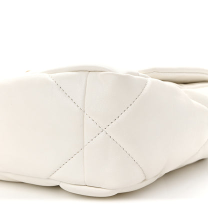 Chanel Lambskin Quilted Medium Chanel 19 Flap White 10 of 11