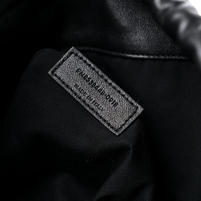 Saint Laurent Lambskin Charm Studded Teddy Drawstring Bag Black 7 of 9