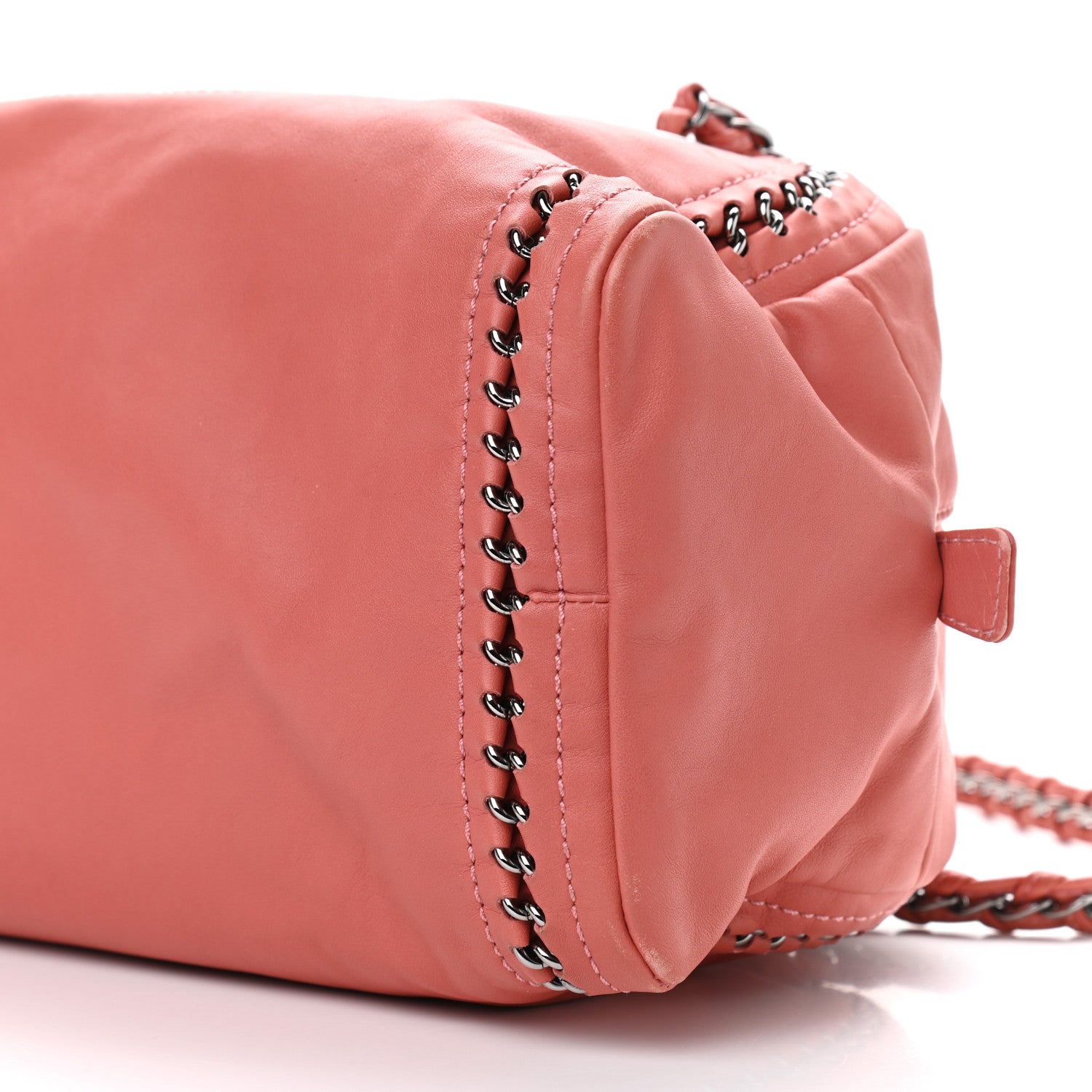 Chanel Smooth Calfskin Medium Luxe Ligne Bowler Coral 9 of 9