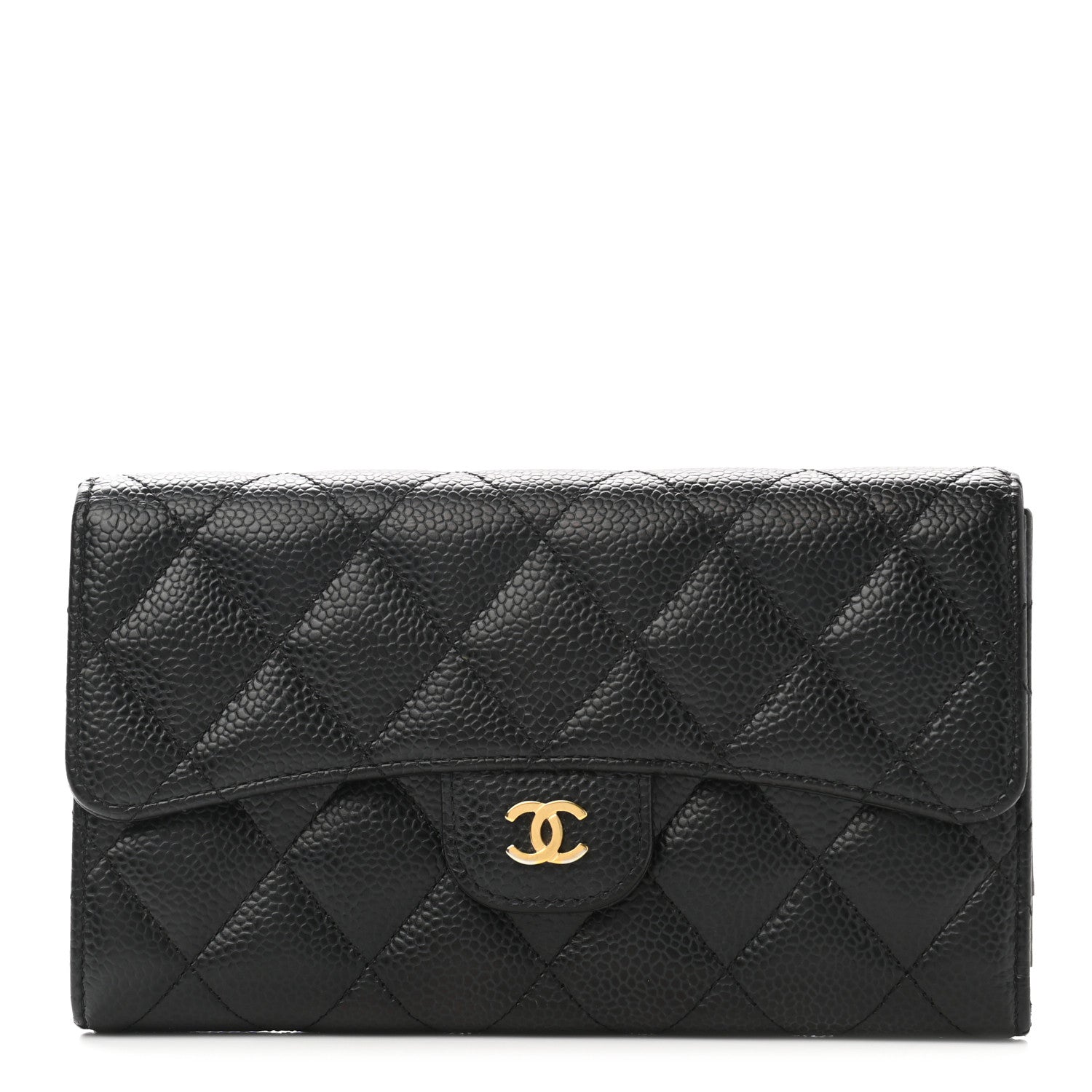 Chanel Caviar Quilted Large Flap Wallet Black 1 of 9