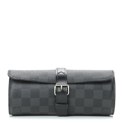 Louis Vuitton Damier Graphite 3 Watch Travel Case 1 of 9