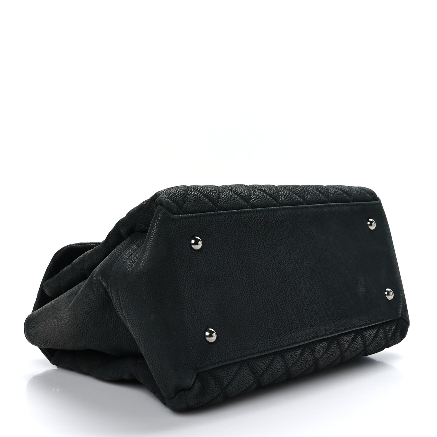 Iridescent Caviar Medium Lady Pearly Flap Black
