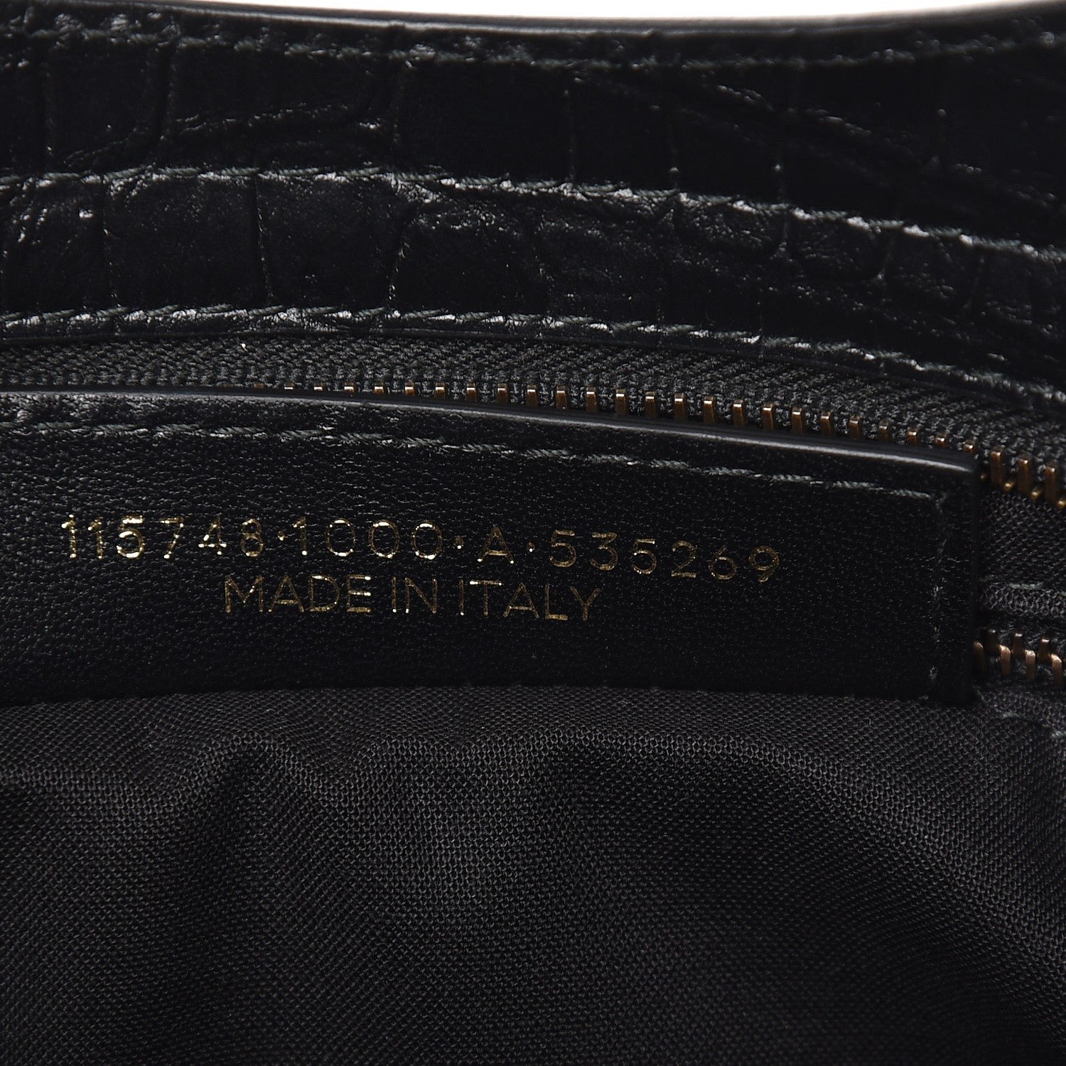 Balenciaga Calfskin Crocodile Embossed Classic Hardware City Black 8 of 8