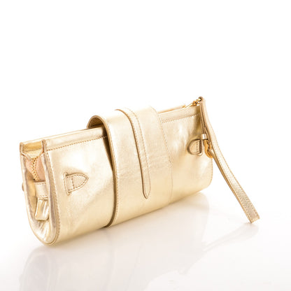 Jimmy Choo Metallic Calfskin Tulita Clutch Gold 3 of 6