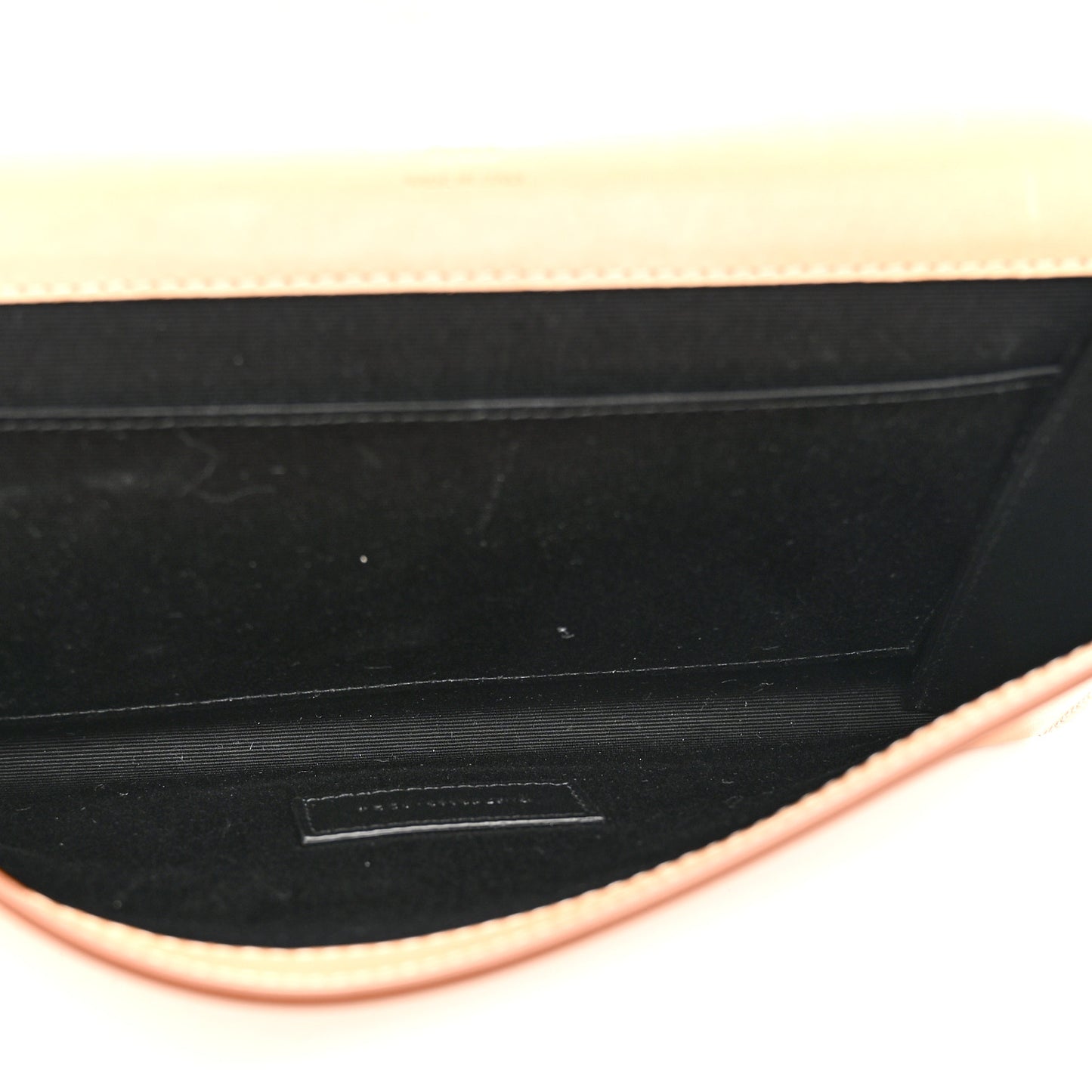 Nappa Calfskin Two-Toned Monogram Pouch Alabastro Natural Tan
