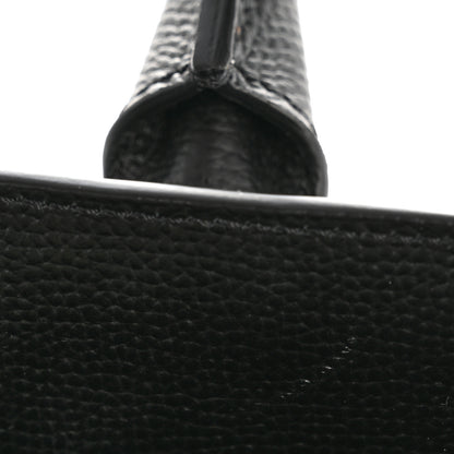 Burberry Grainy Calfskin House Check Medium Banner Tote Black 11 of 14