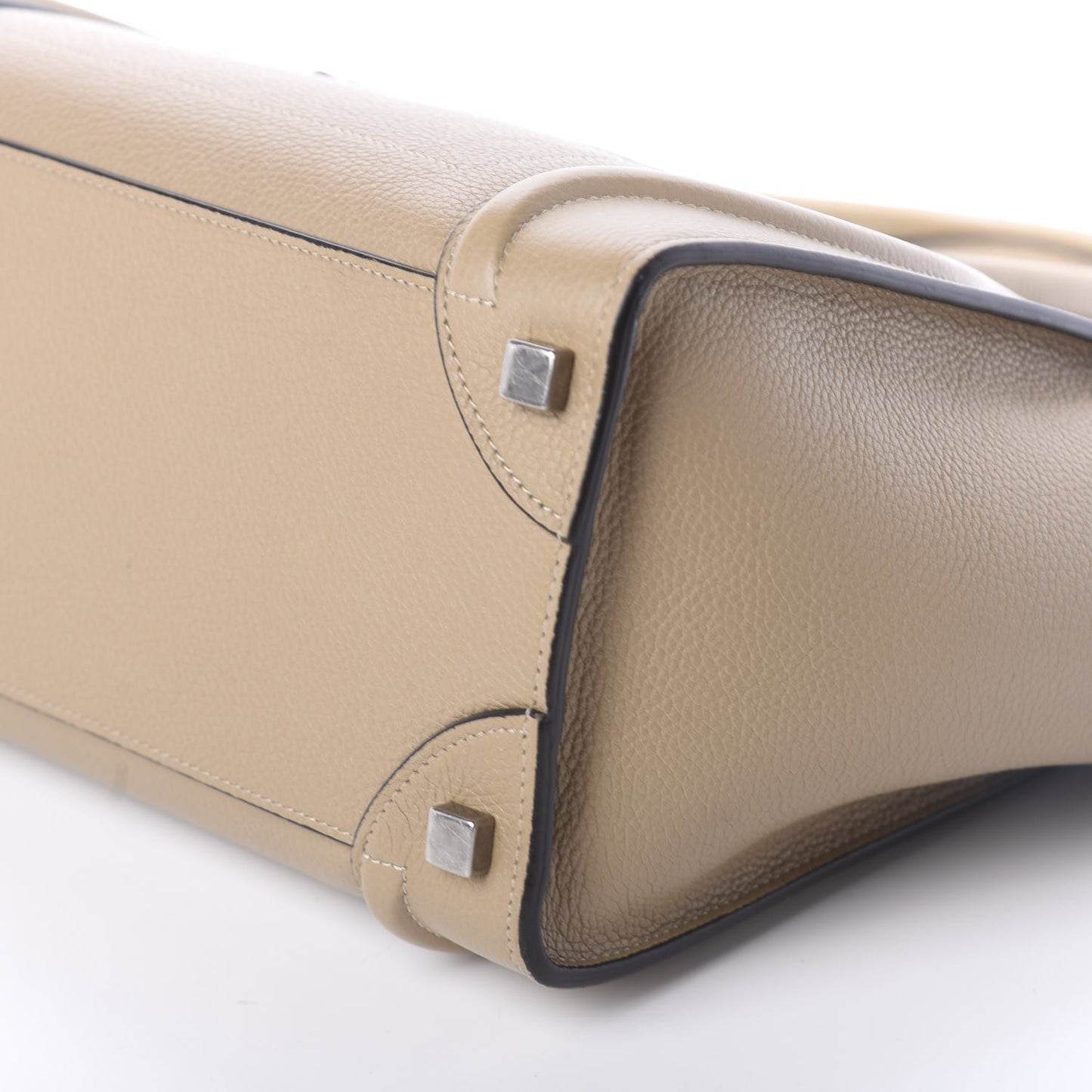 Drummed Calfskin Micro Luggage Dune