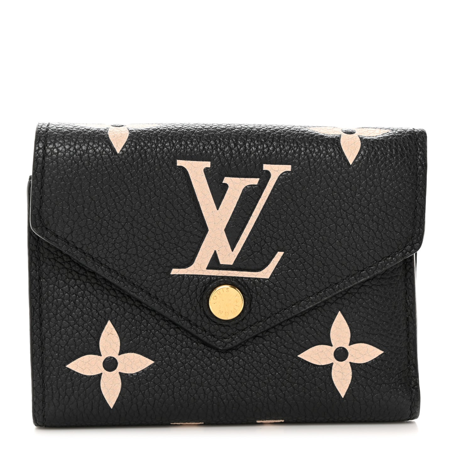 LOUIS VUITTON Empreinte Monogram Giant Victorine Wallet Black Beige