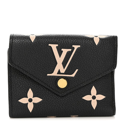 Louis Vuitton LOUIS VUITTON Empreinte Monogram Giant Victorine Wallet Black Beige 1 of 6