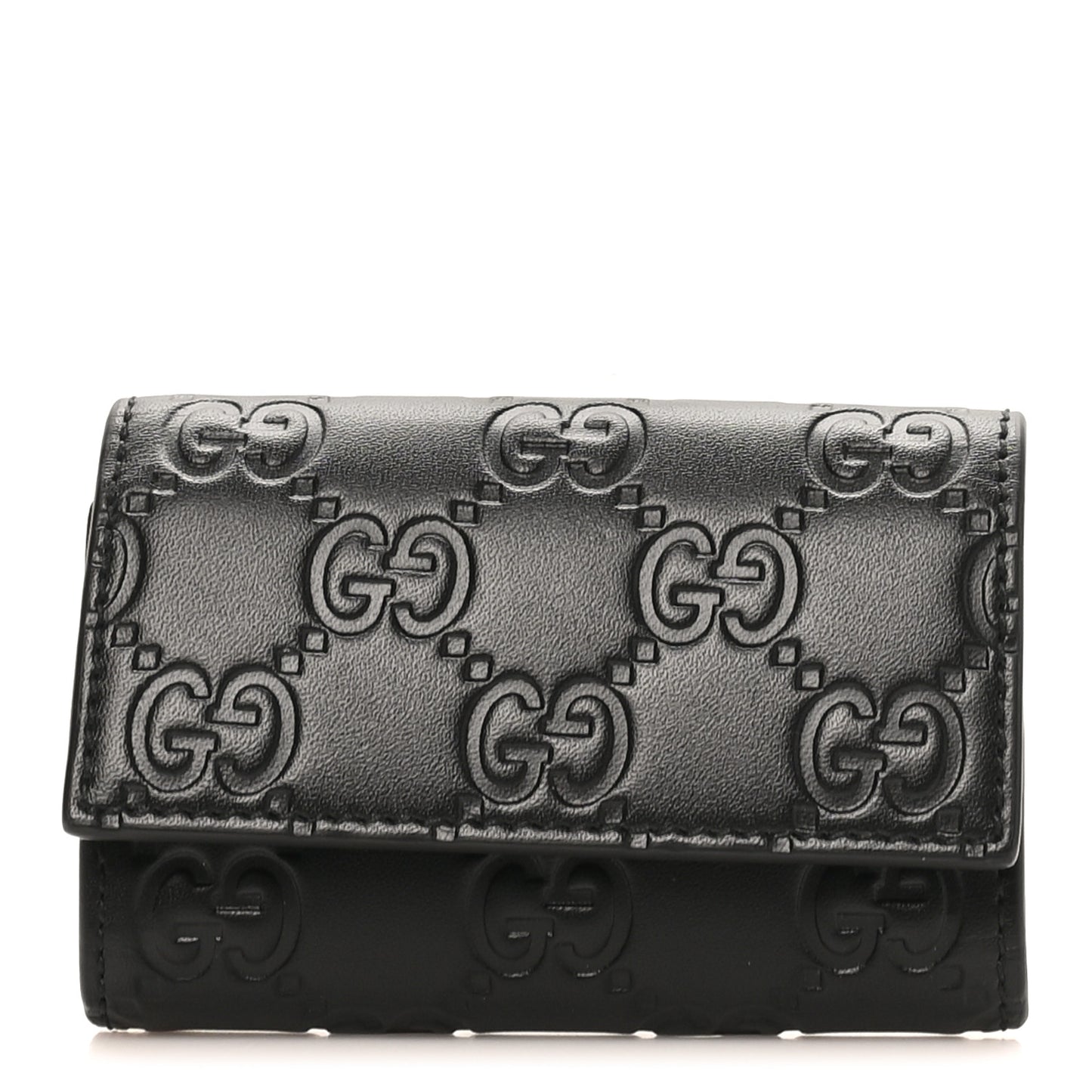 Guccissima 6 Key Holder Case Black