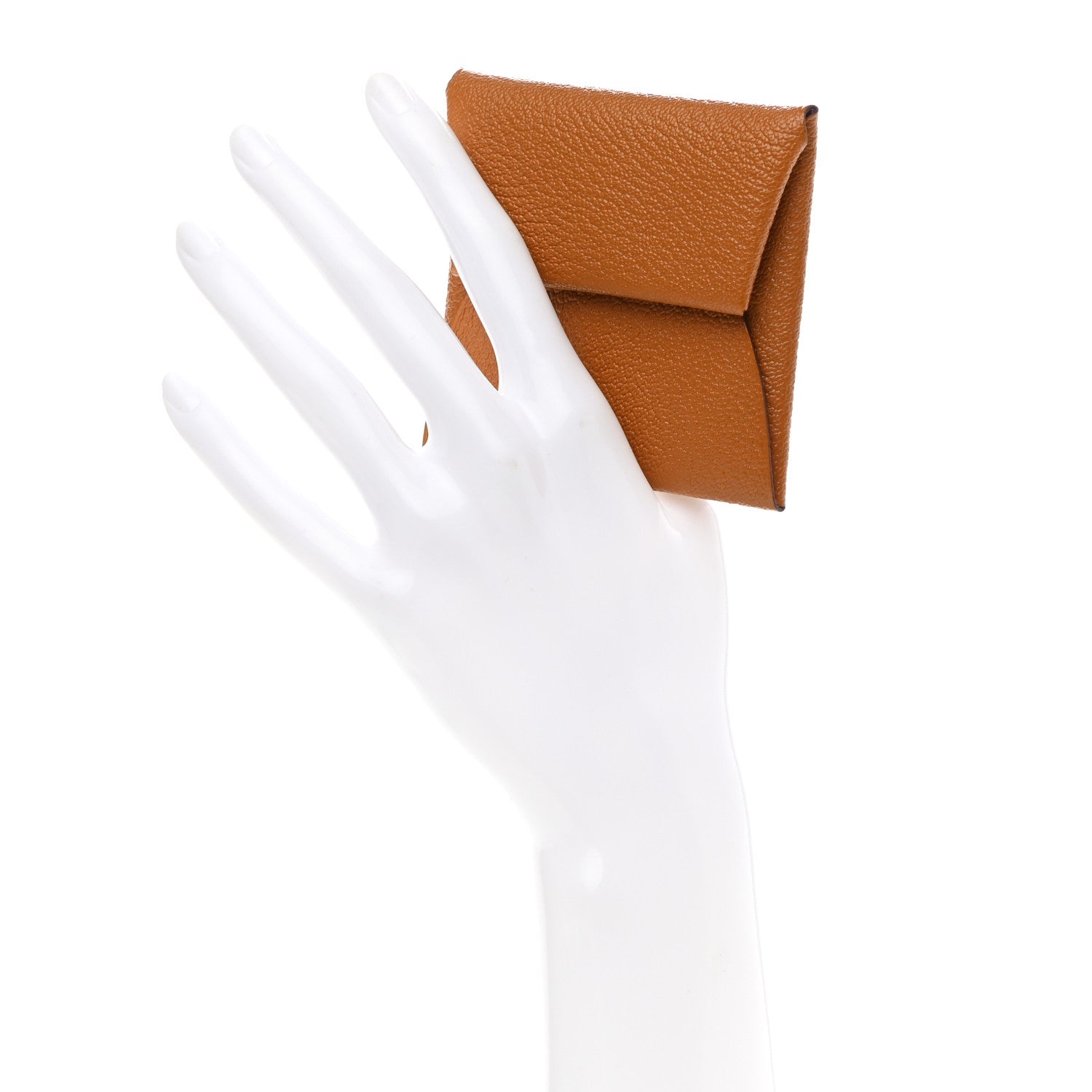 Hermes Chevre Mysore Bastia Verso Coin Purse Caramel Mauve Sylvestre 2 of 7