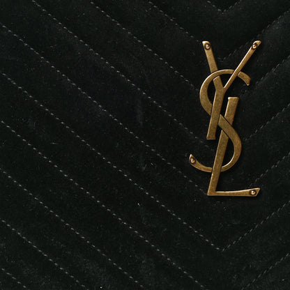 Saint Laurent Suede Calfskin Monogram Lou Camera Bag Black 12 of 14