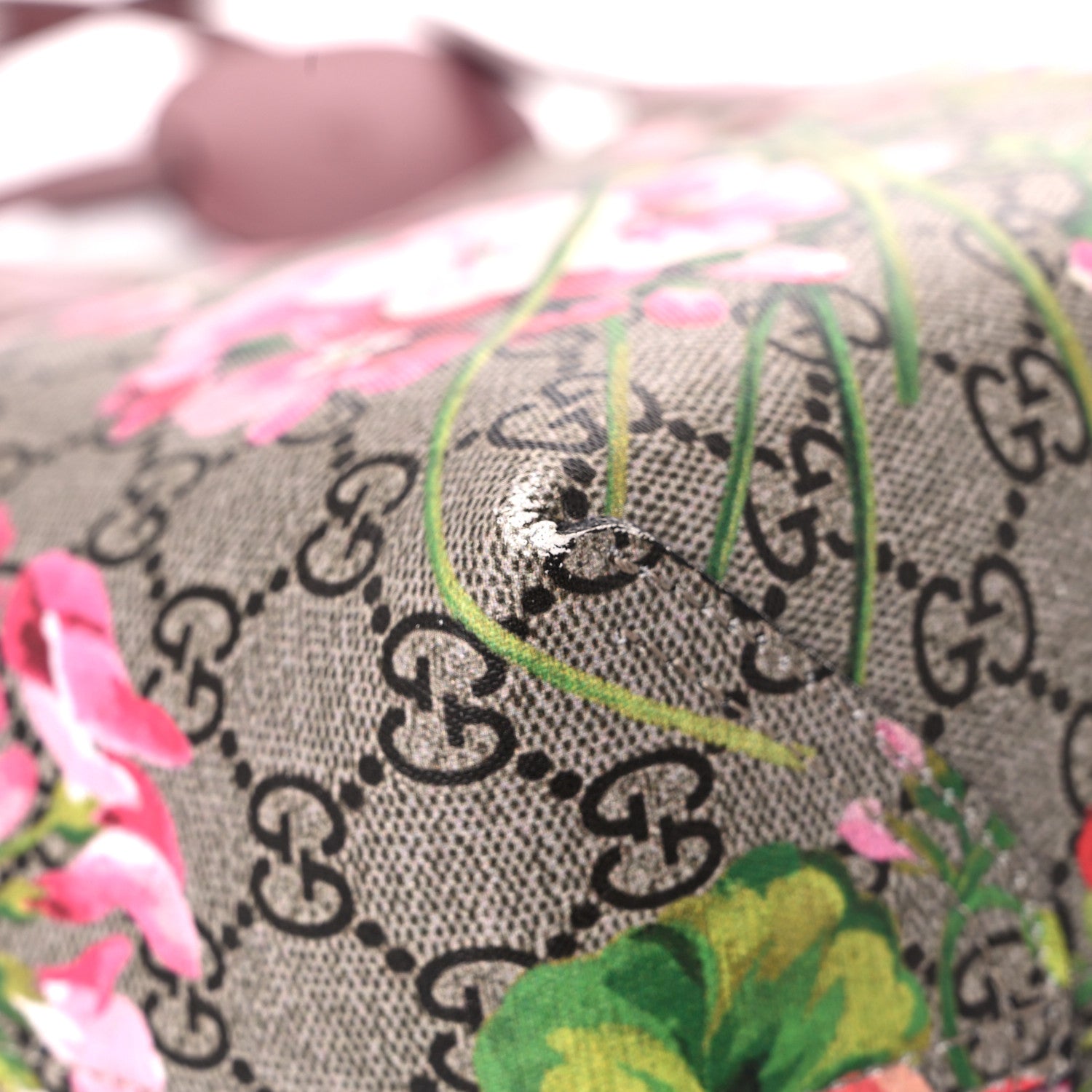 Gucci GG Supreme Monogram Blooms Medium Reversible Tote Beige Multicolor Dry Rose 10 of 15