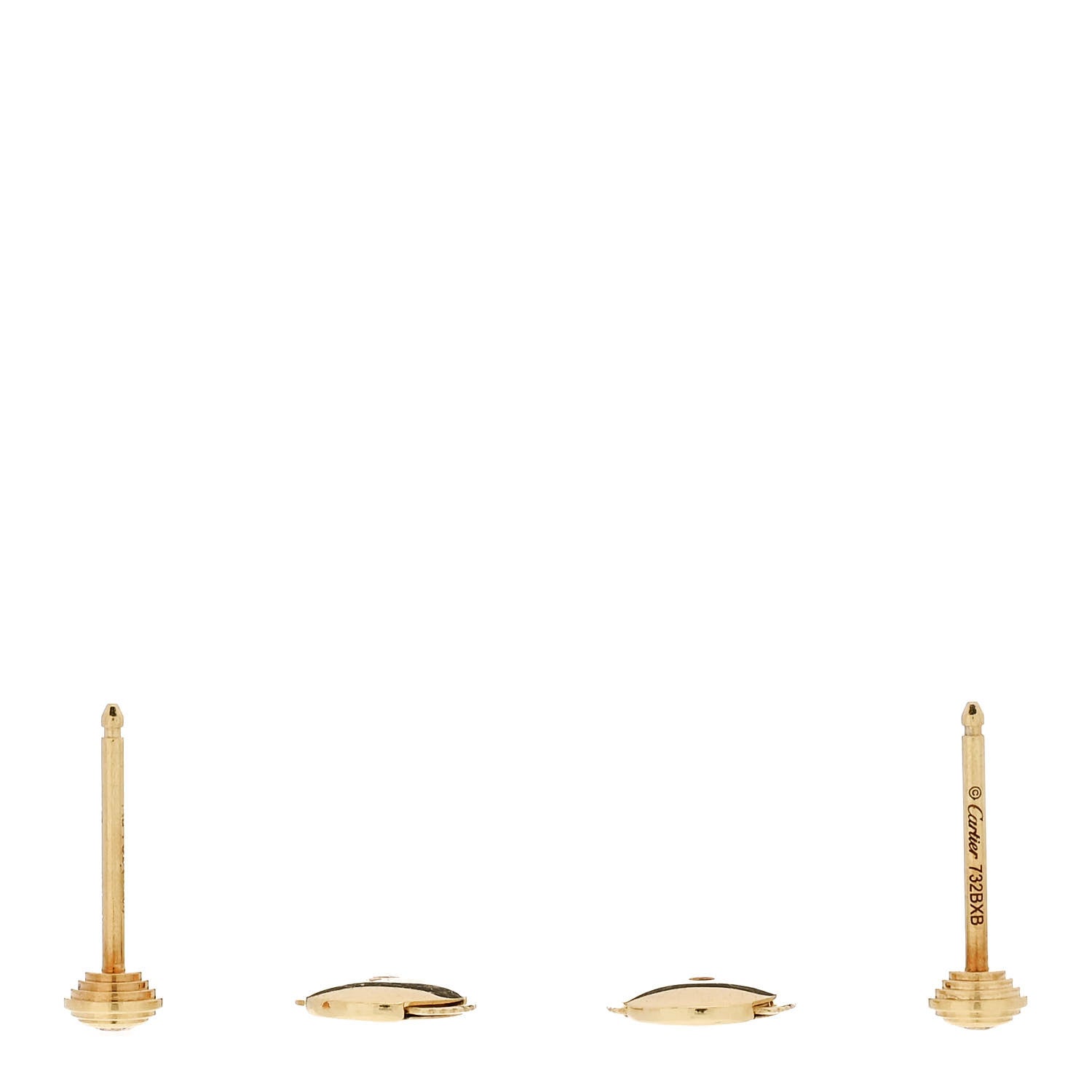 Cartier 18K Yellow Gold Diamond XS D'Amour Earrings 3 of 5