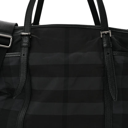 Burberry Nylon House Check Diaper Bag Black 8 of 15