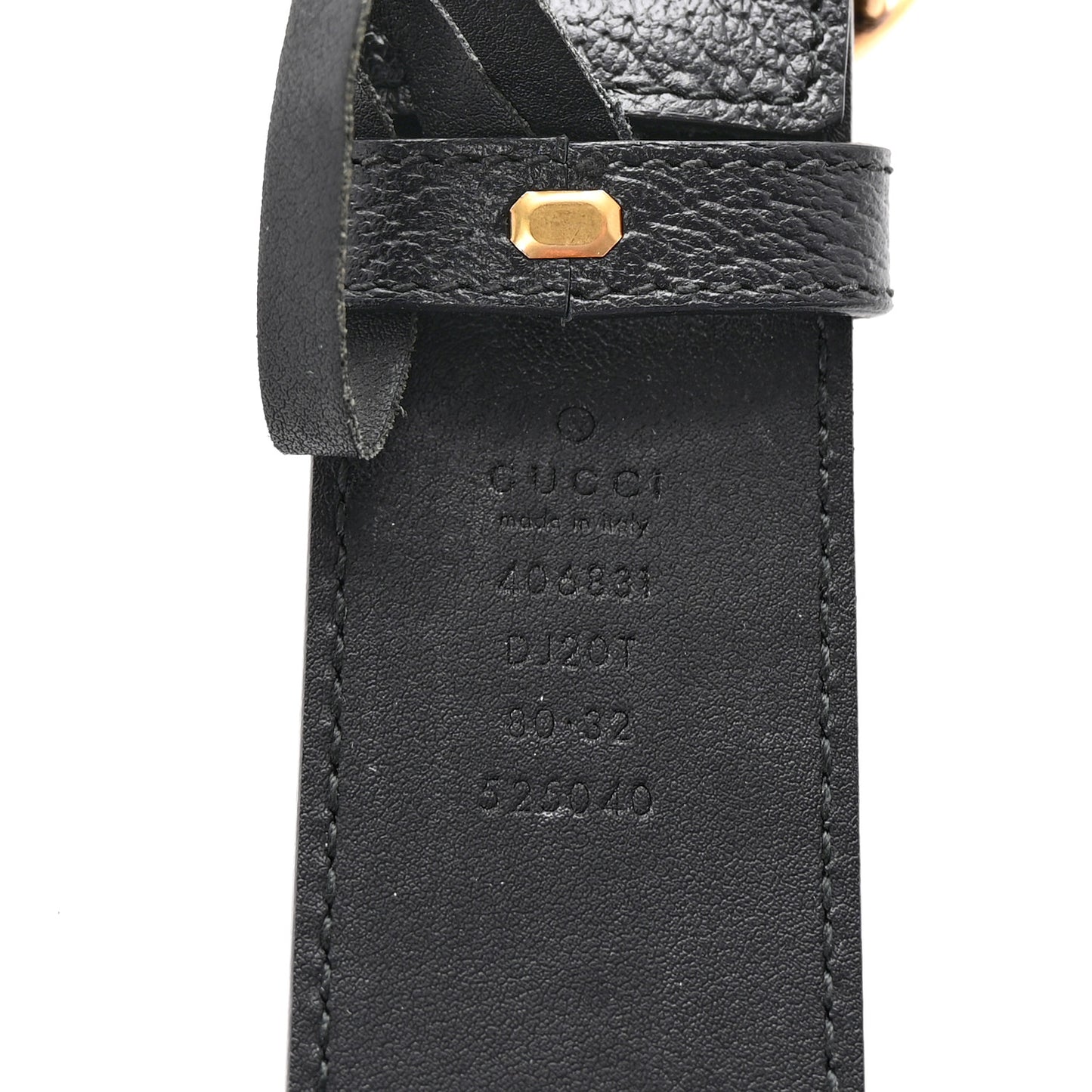 Textured Calfskin Double G 40mm Belt 80 32 Black