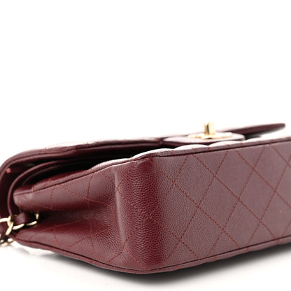 Chanel Caviar Quilted Small Double Flap Burgundy 9 of 13