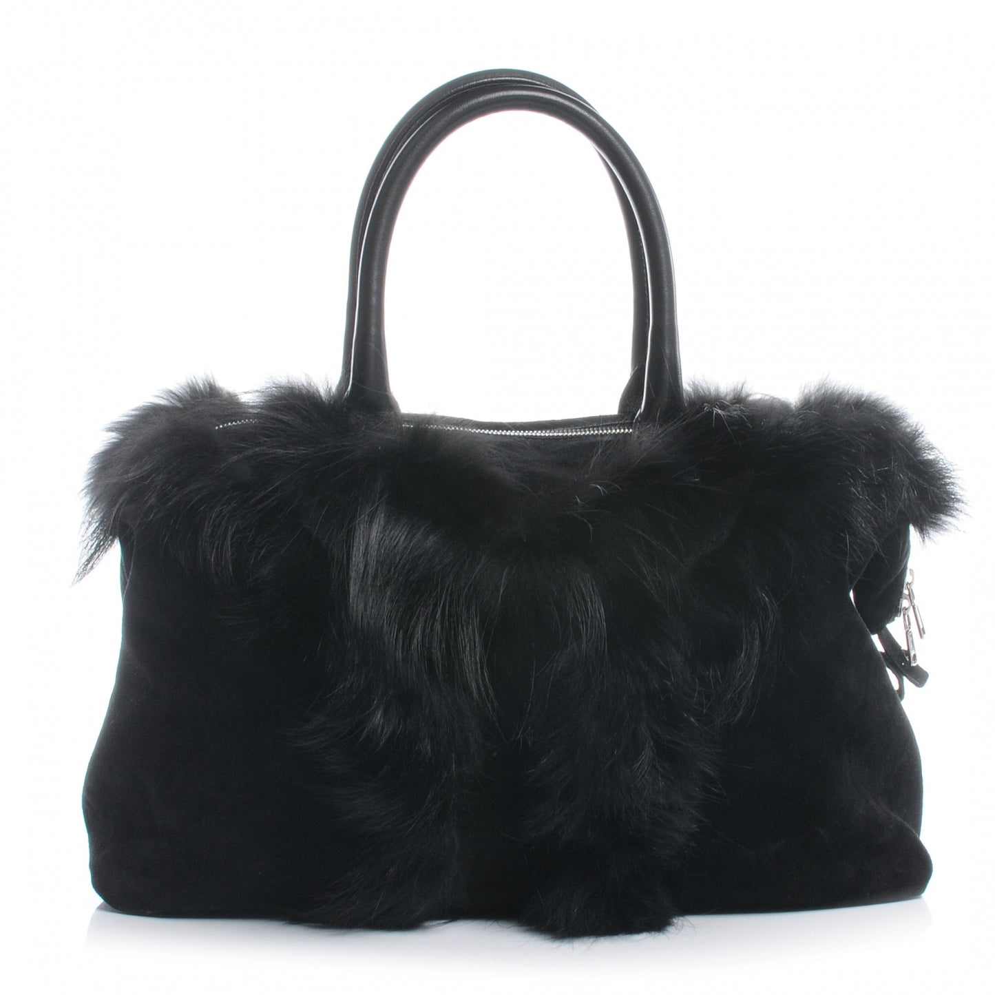 Fox Fur Medium Easy Sac Black