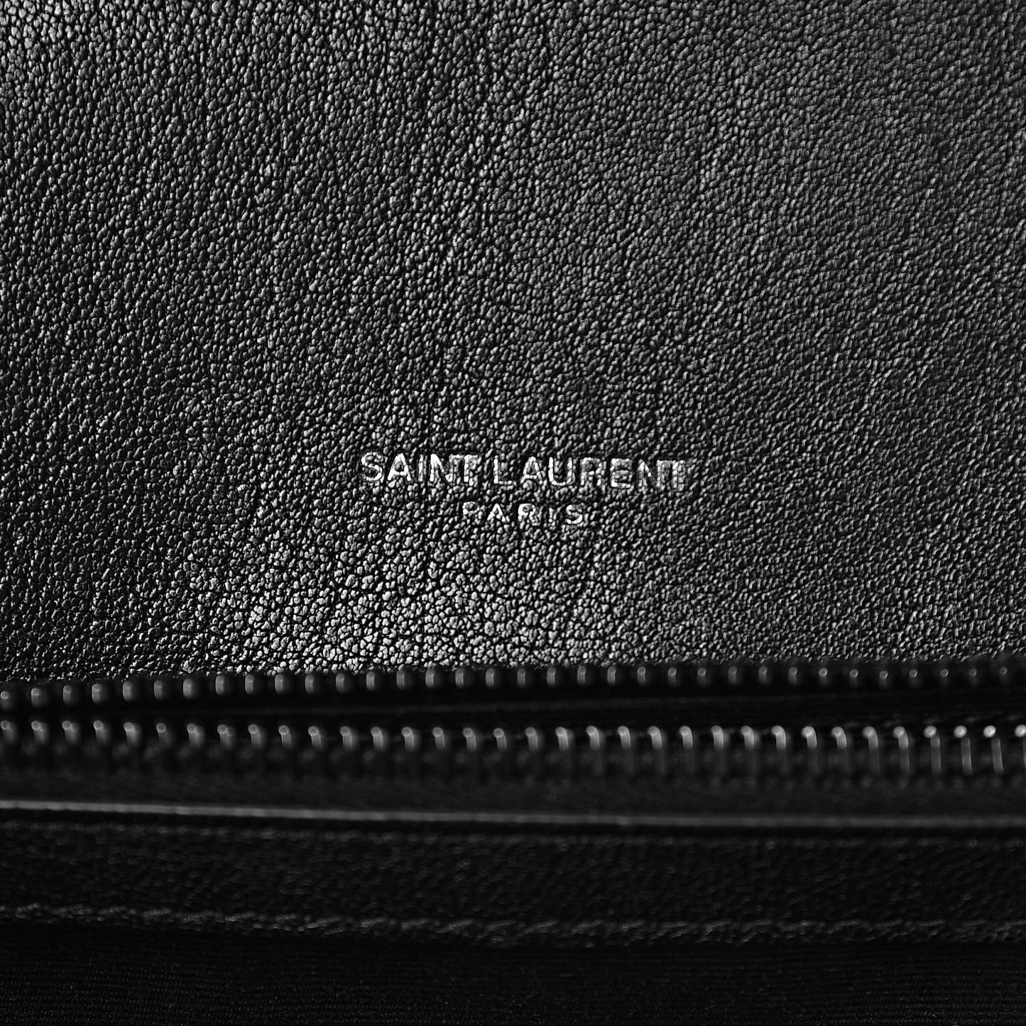 Sheepskin Matelasse Chevron Monogram Medium College Bag Black