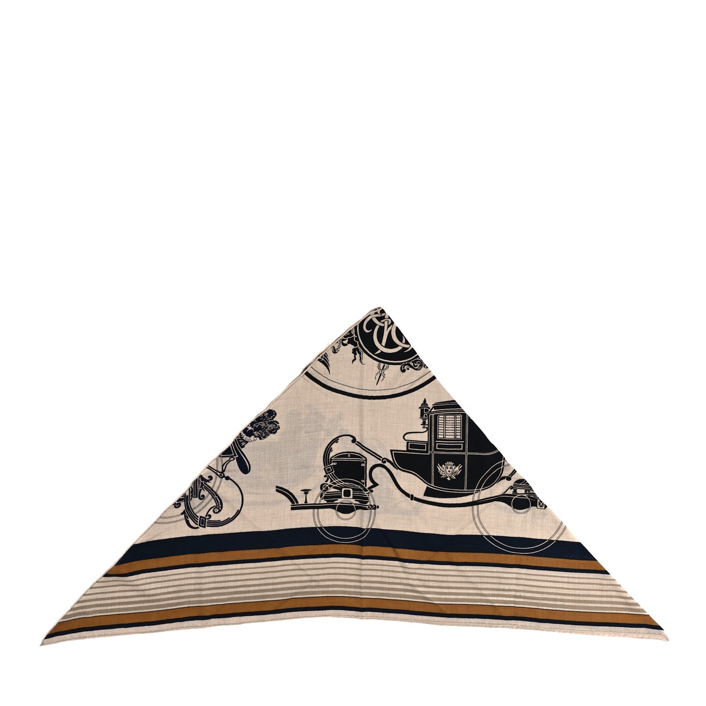 Cashmere Silk Ex-Libris Giant Triangle Scarf Natural Black Gold