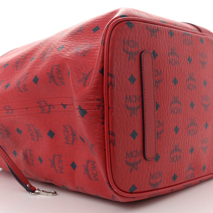 MCM Visetos Large Liz Reversible Shopper Tote Ruby Red 9 of 11