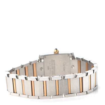 Cartier Stainless Steel 18K Pink Gold Mother of Pearl 20mm Tank Francaise Quartz Watch 3 of 5