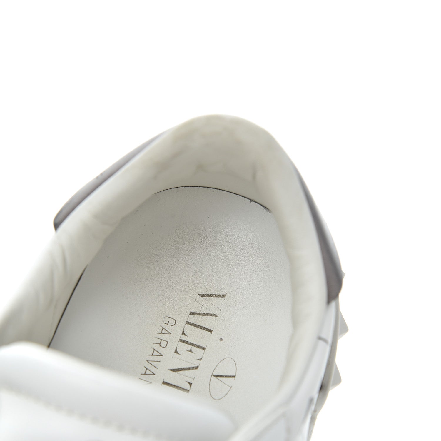 Valentino Garavani Calfskin VLTN Rockstud Open Sneakers 36 White 17 of 26