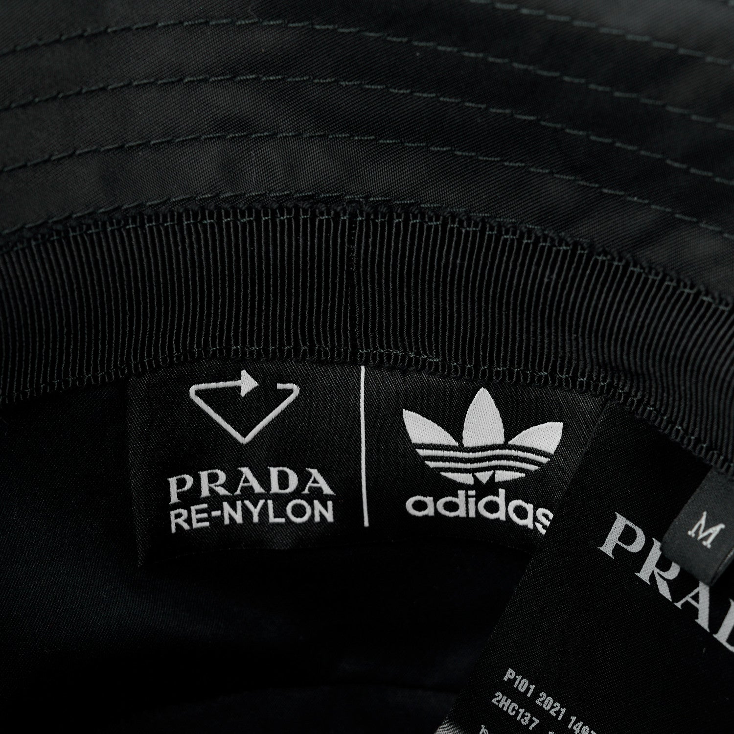 Prada X ADIDAS Re-Nylon Triangle Bucket Hat M Black 9 of 11