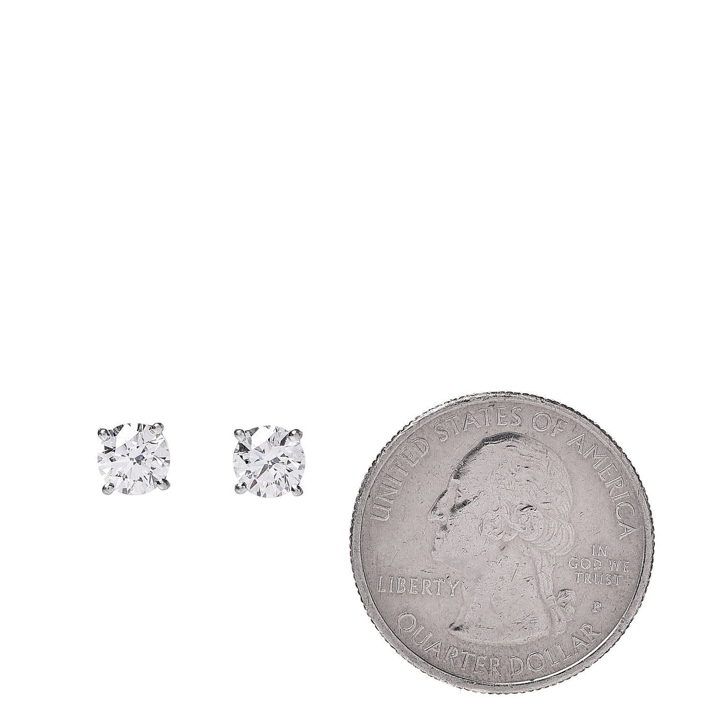 Platinum Diamond 1.41ctw Round Solitaire Earrings
