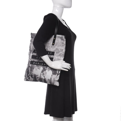 Burberry Nylon Rave Print Flat Tote Bag Black 2 of 9