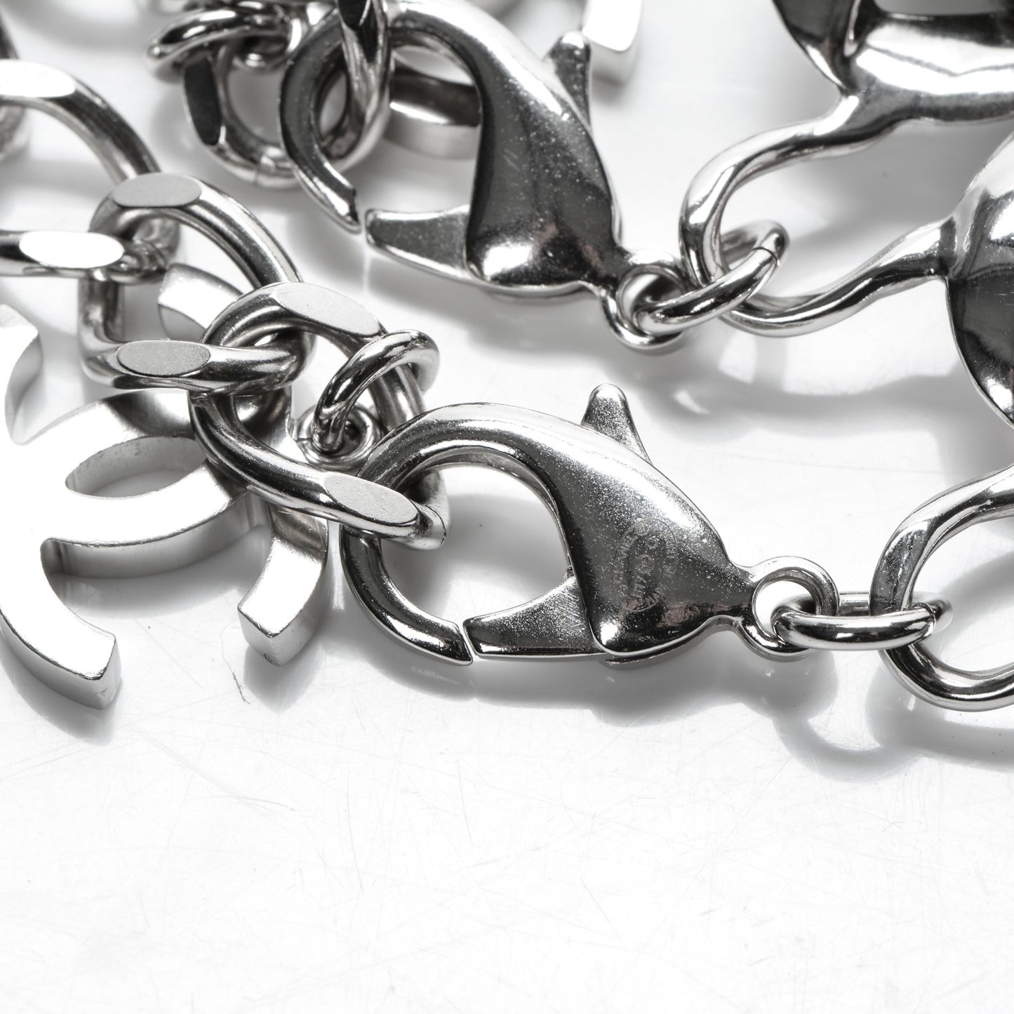Grosgrain Chain Pearl Cuba CC Multistrand Necklace