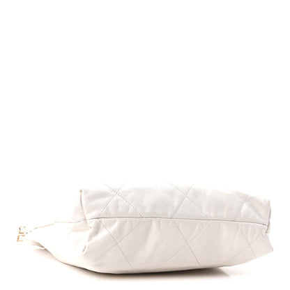Chanel Shiny Calfskin Quilted Small Chanel 22 White 5 of 11