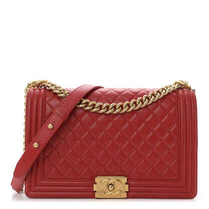 Chanel Lambskin Quilted New Medium Boy Flap Red 1 of 12