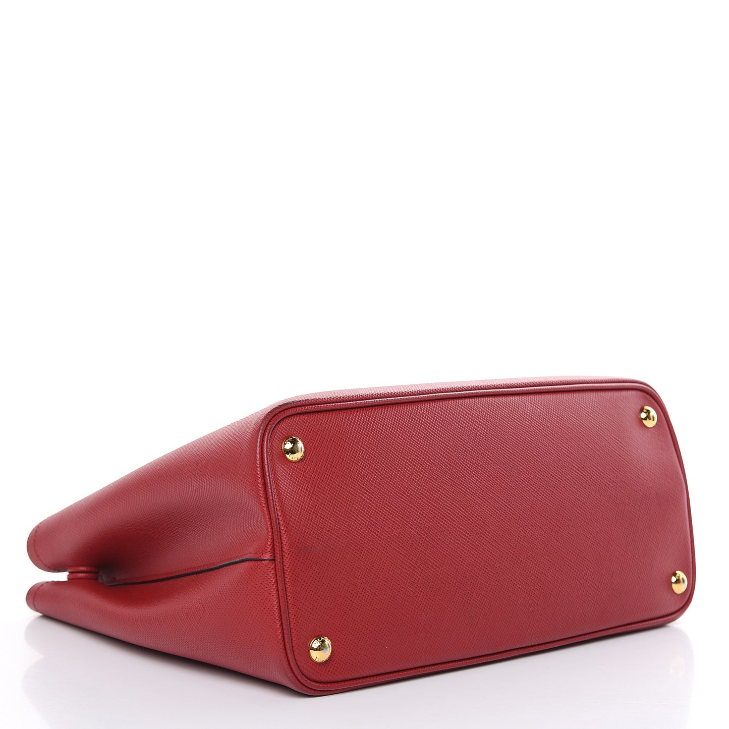 Saffiano Cuir Medium Double Bag Rosso